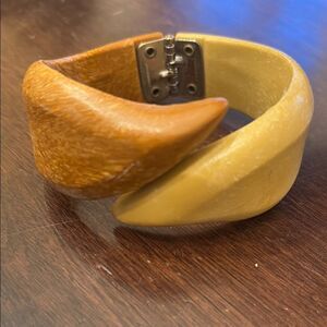 Vintage Two-Tone Wooden Bracelet